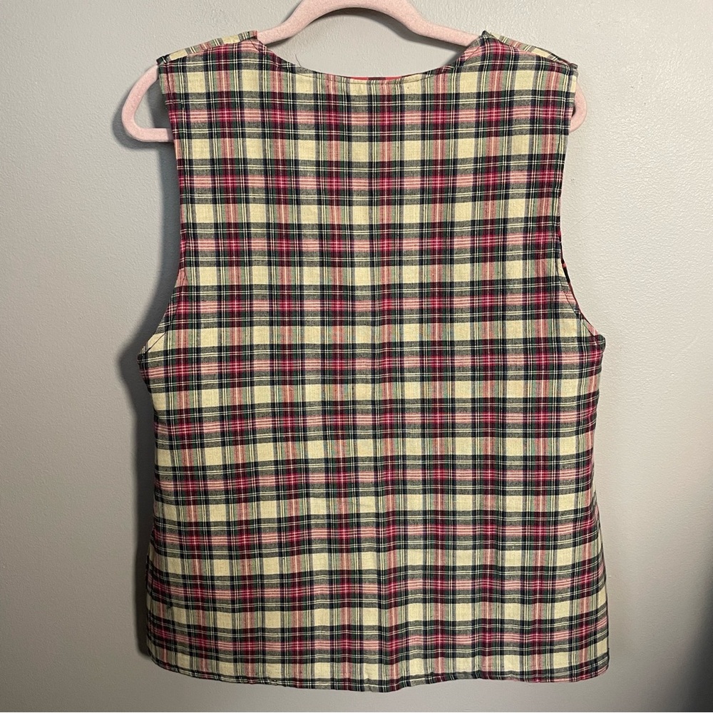 Patch Magic Vintage patchwork Reversible Vest Med… - image 4